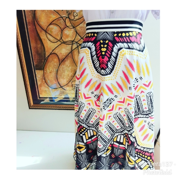 Jealous Tomato Dresses & Skirts - Jealous Tomato Art Deco Print Skirt M